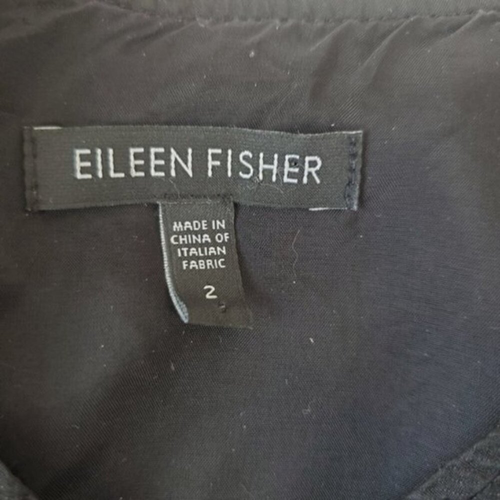 Eileen Fisher Black babydoll dress - Picture 7 of 14